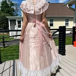 Gunne Sax | Dresses | Gunne Sax Vintage 8s Pink And Cream Satin And ...